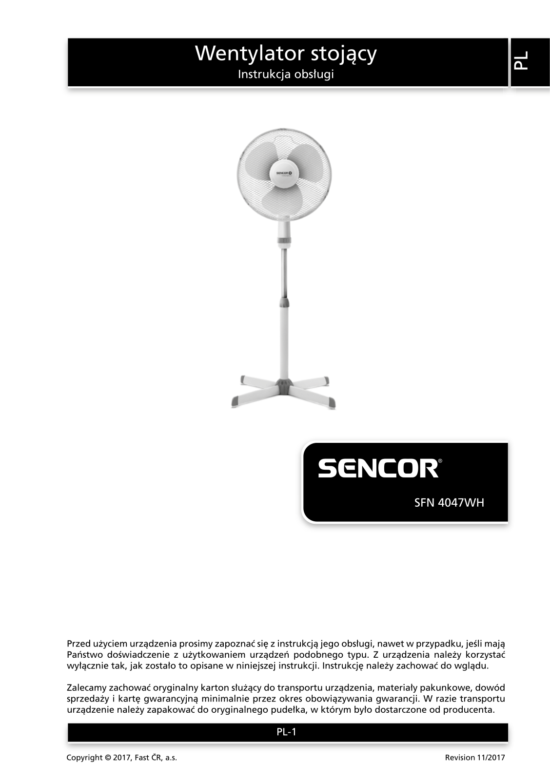 Sencor SFN 4047WH User Manual