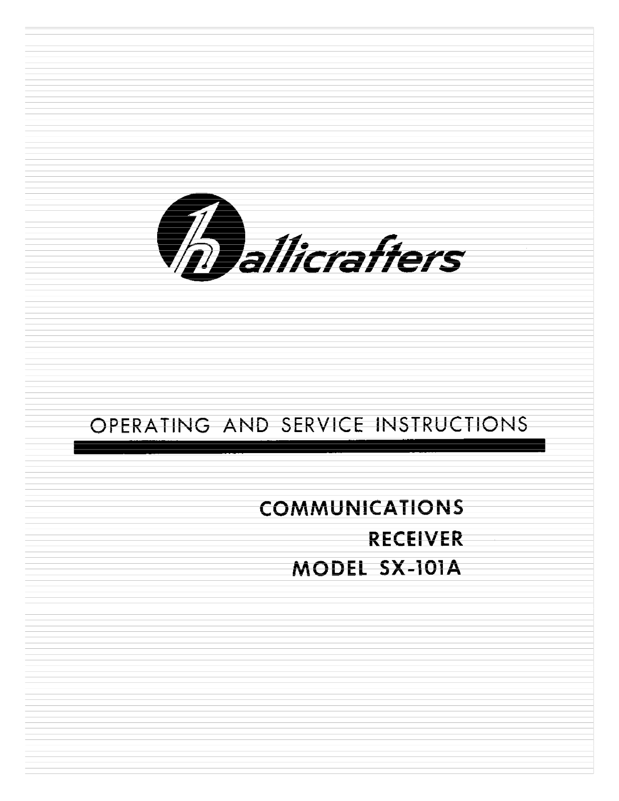 HALLICRAFTER SX-101A User Manual