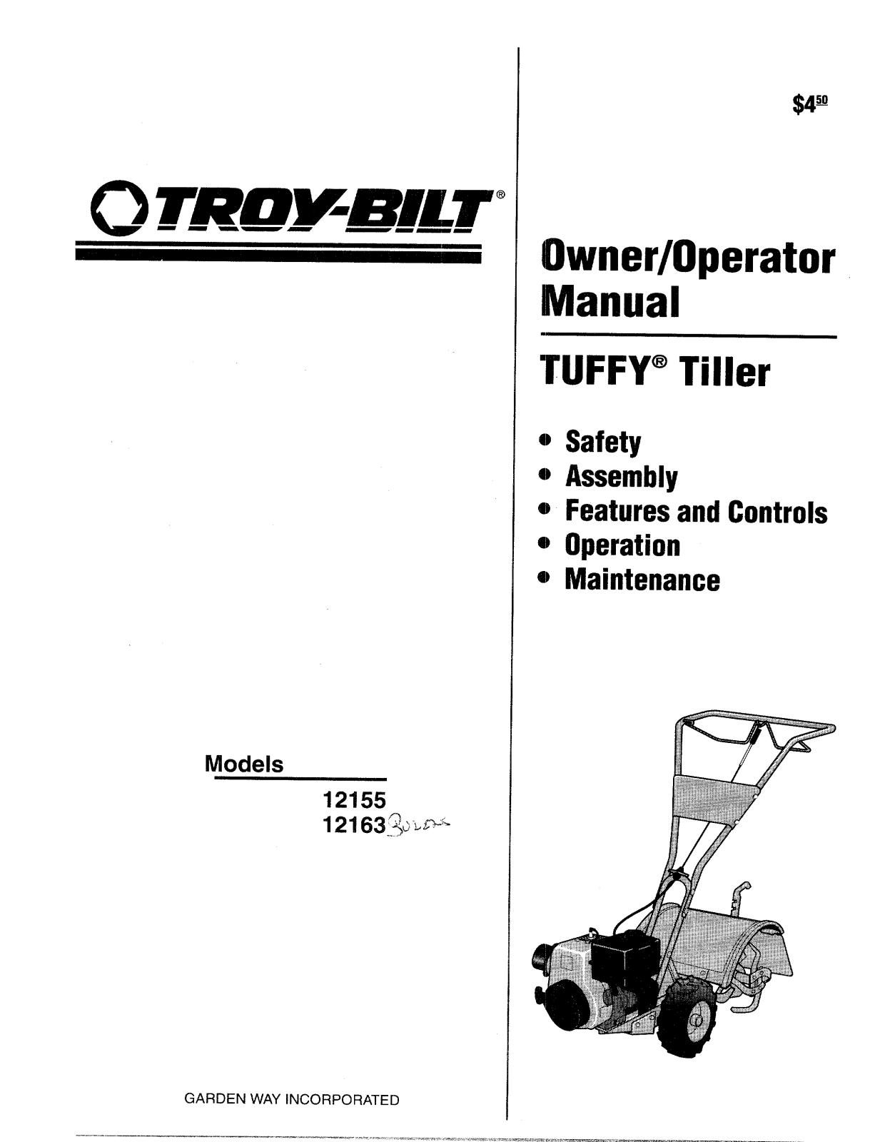 Troy-Bilt 12155 User Manual