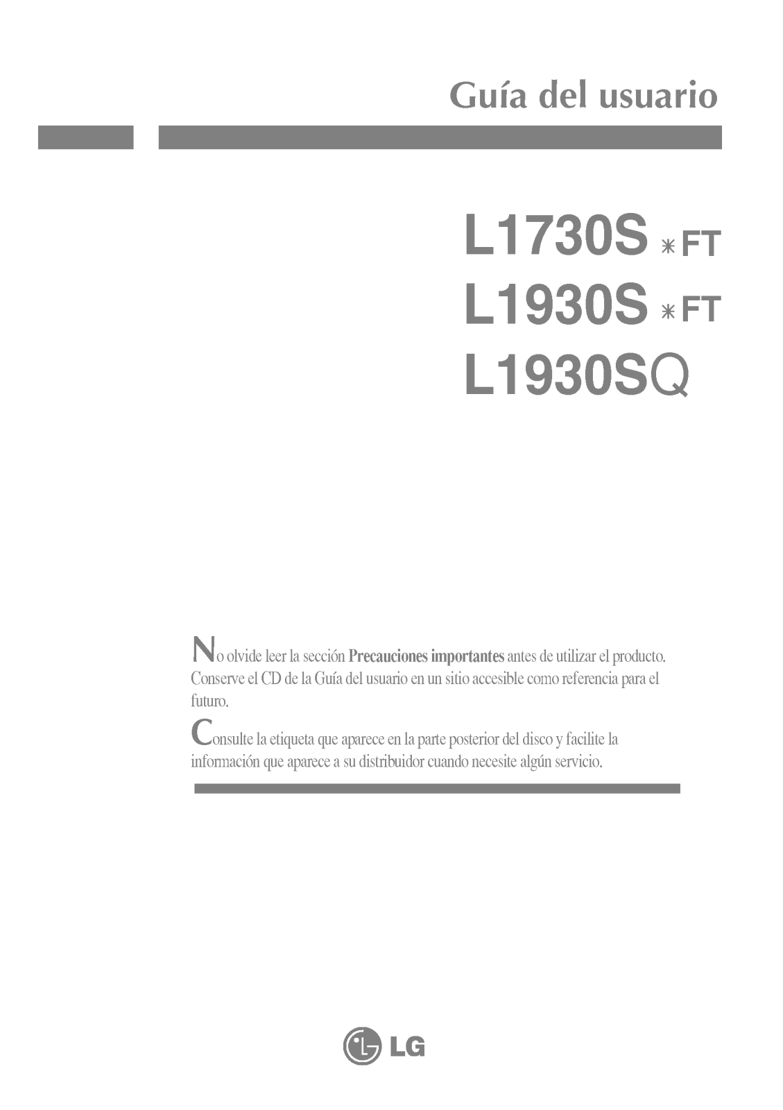 LG L1730SSNT User Manual