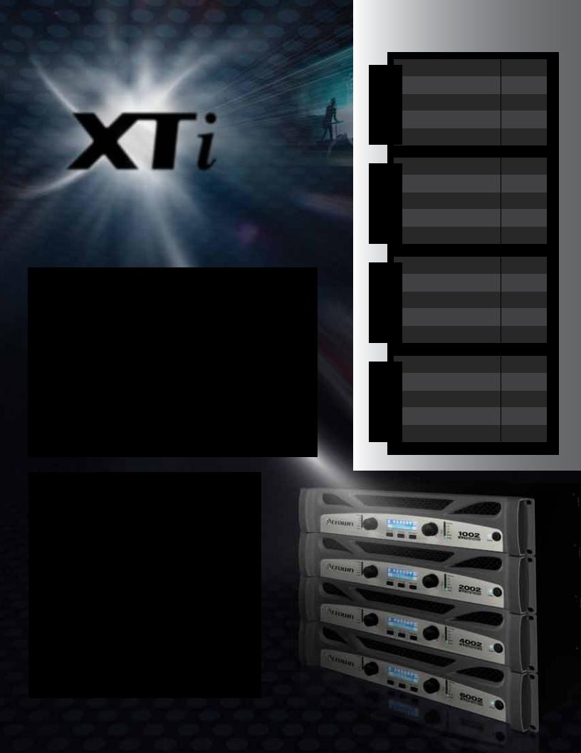 Crown XTi1002, XTi2002, XTi4002, XTi6002 User Manual