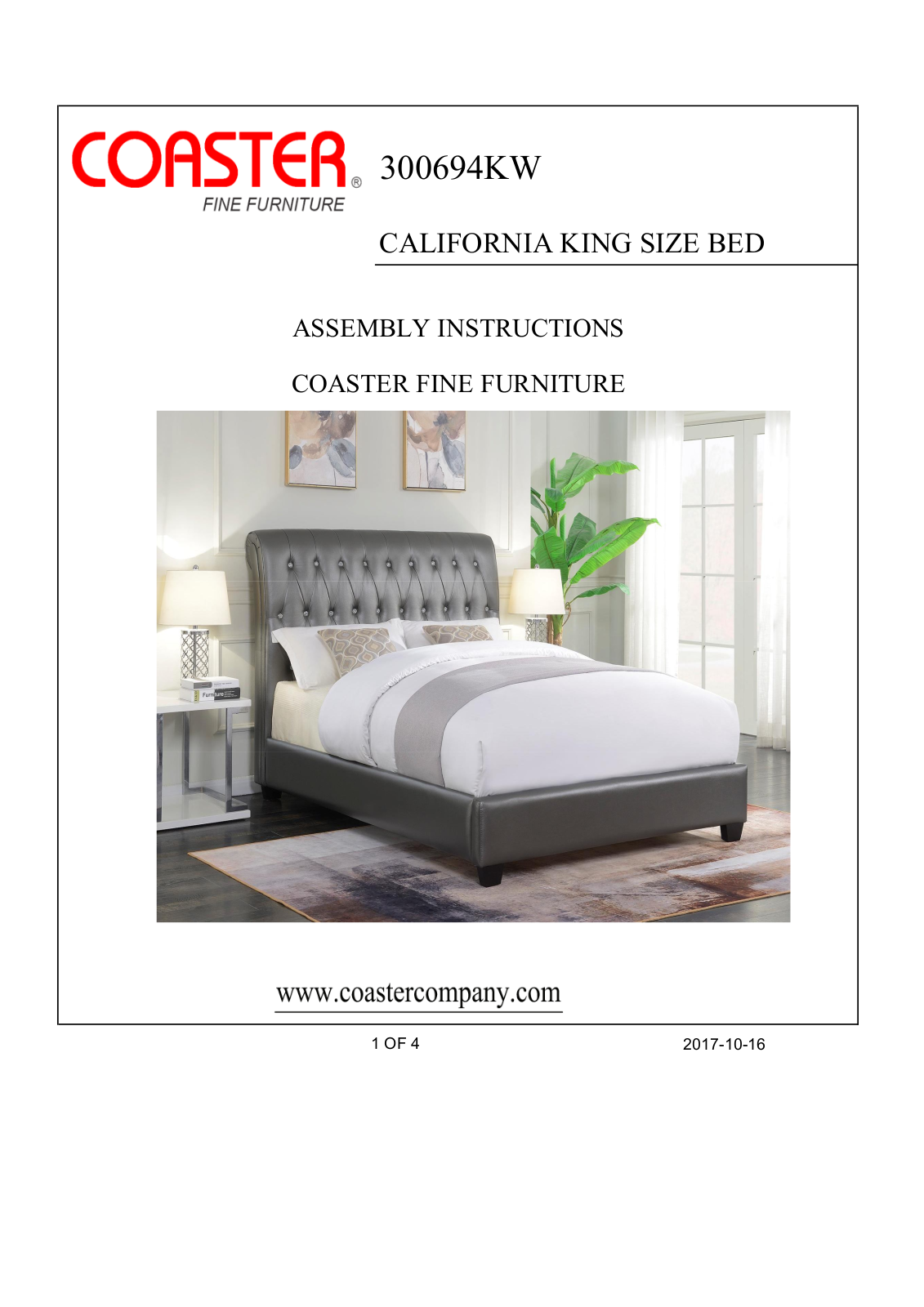 Coaster 300694KW Assembly Guide - ManualMachine.com