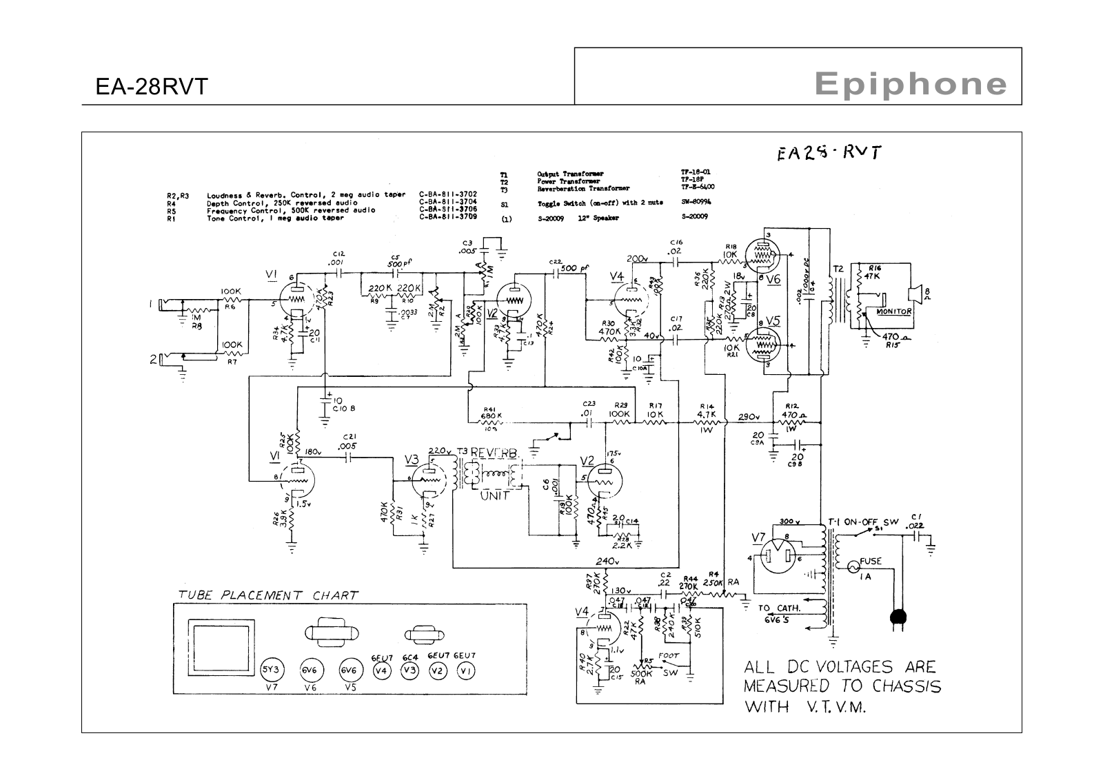 Gibson ea28rvt schematic