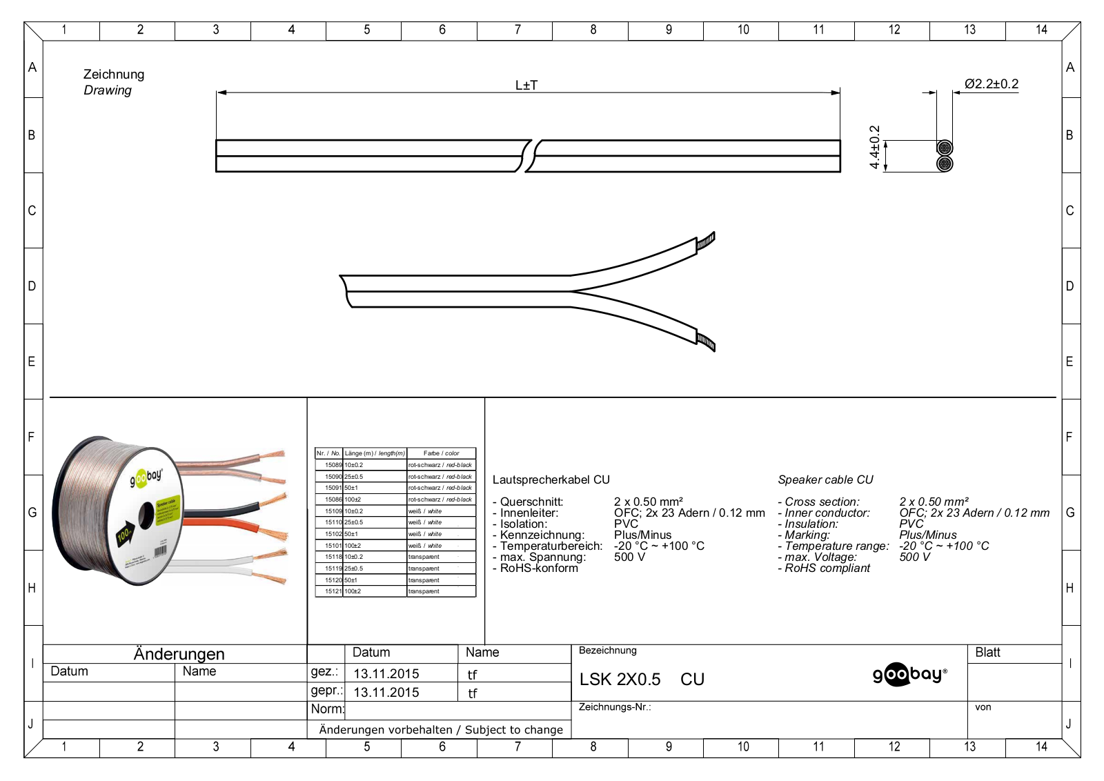 GOOBAY 15089, 15090, 15091, 15086, 15109 Datasheet - ManualMachine.com