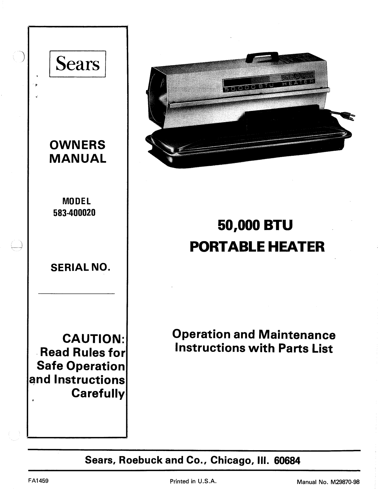 Desa Tech 400020 Owner's Manual