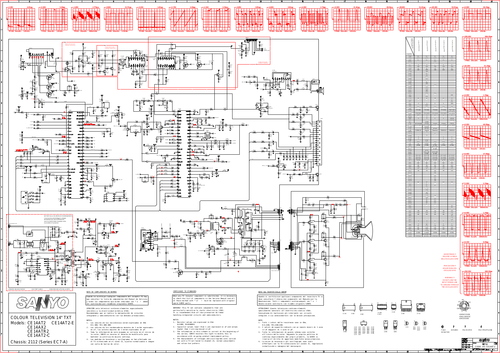 Sanyo CE14AT2 Schematic