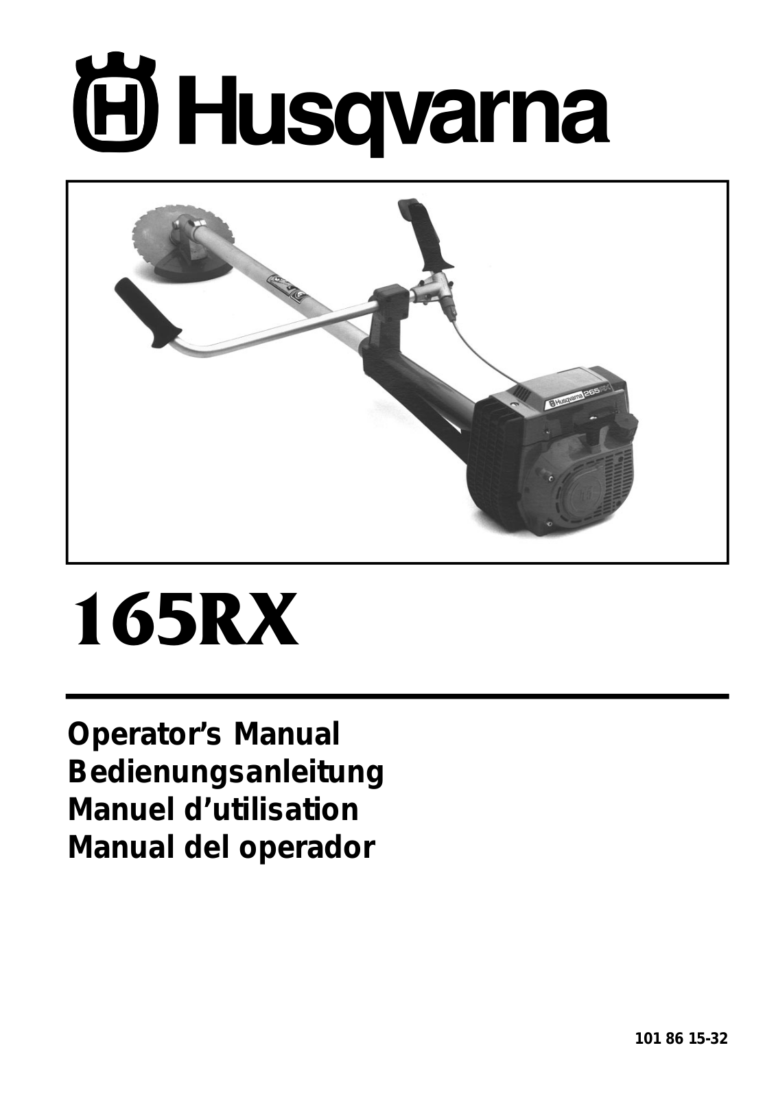 HUSQVARNA 165 RX User Manual - ManualMachine.com