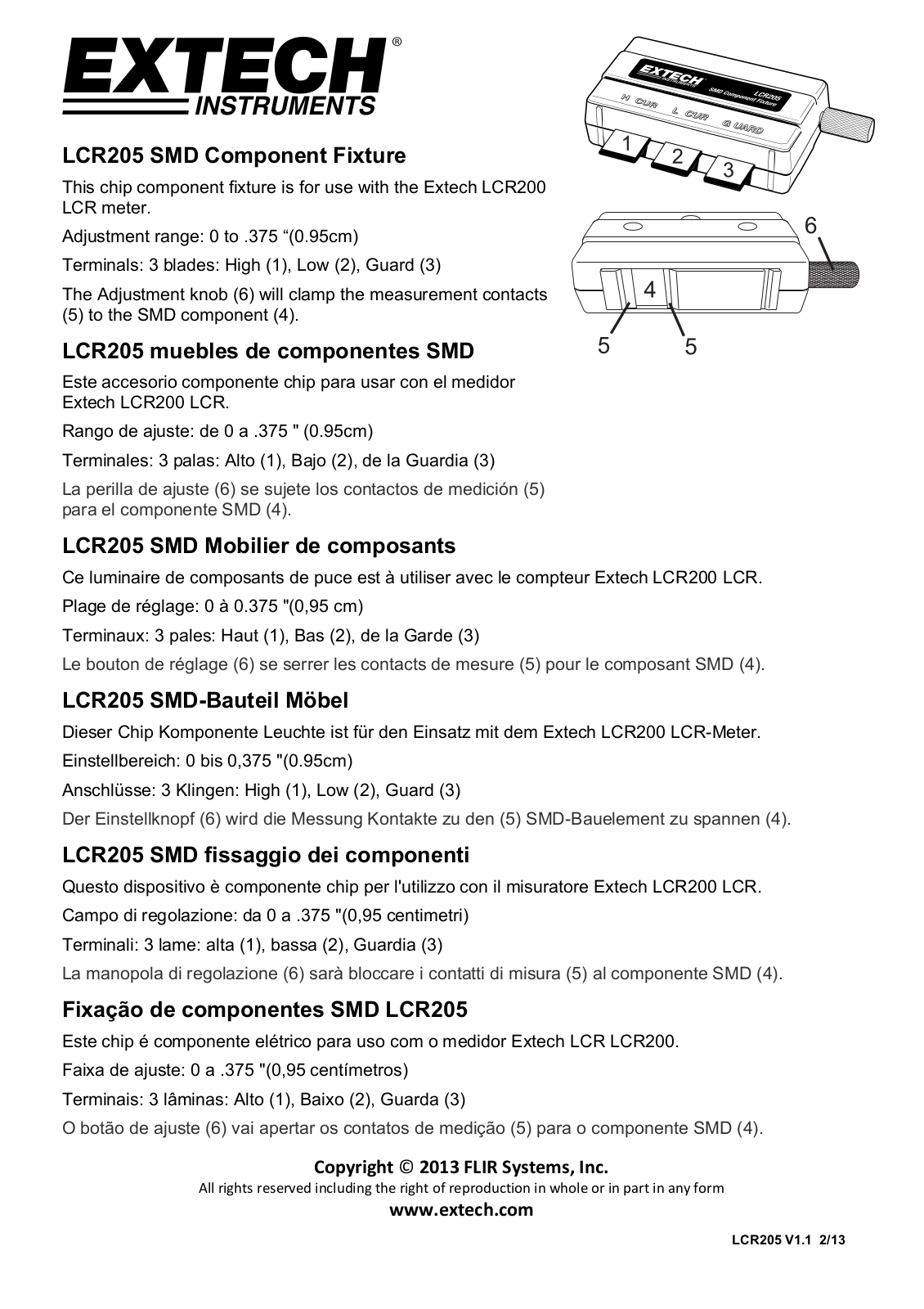 EXTECH LCR205 User Guide