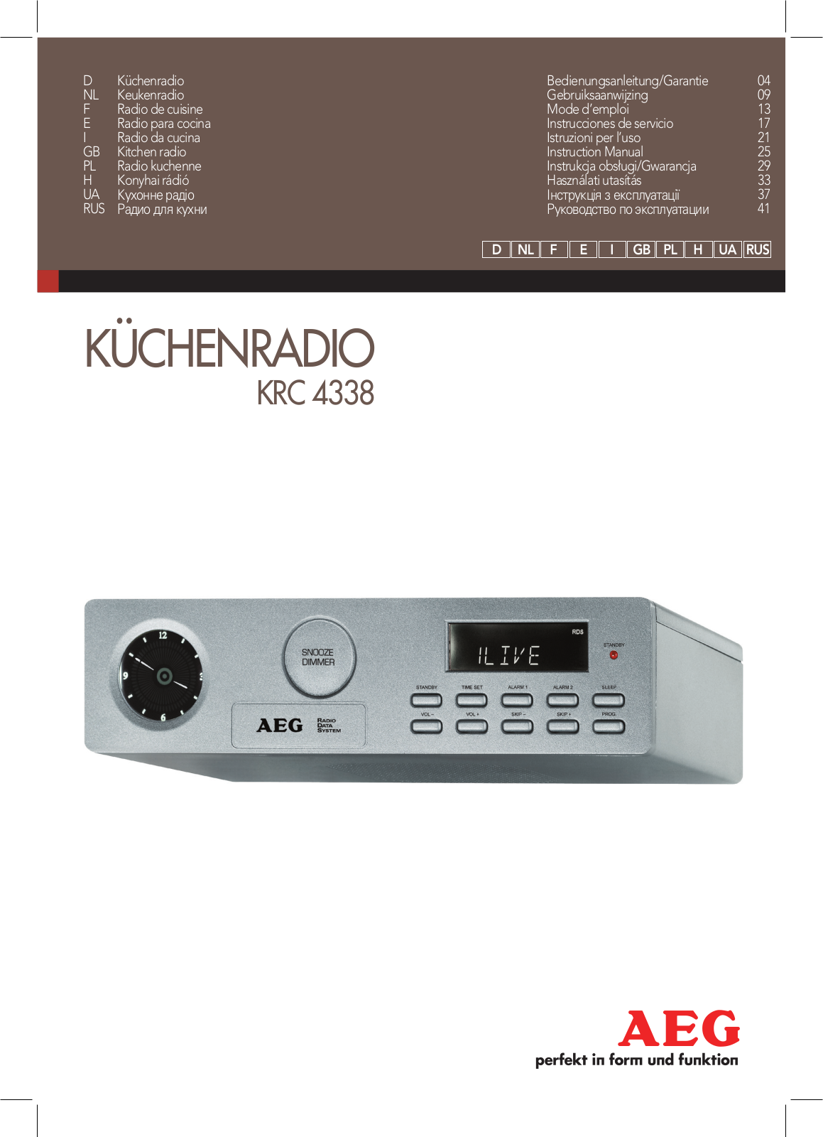 AEG KRC 4338 Instruction Manual