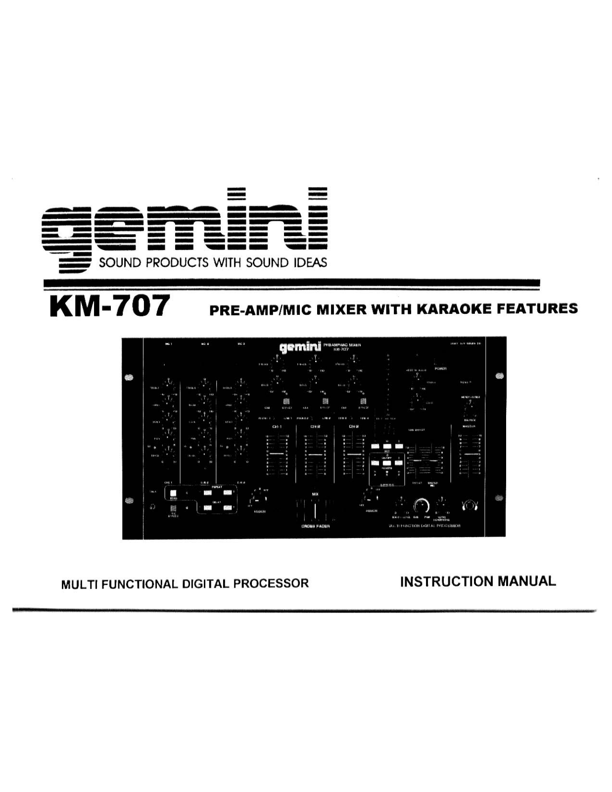 Gemini KM-707 User Manual