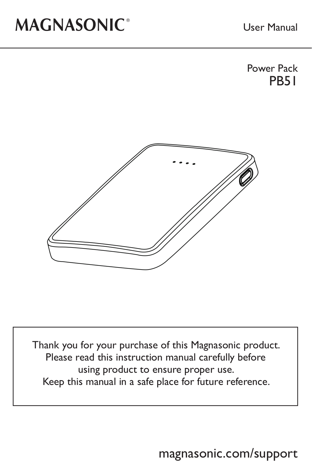 Magnasonic PB51 User Manual