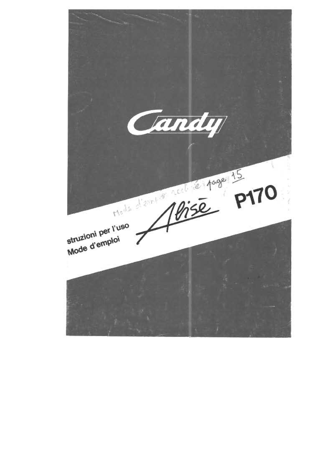 CANDY ALISE P170 User Manual