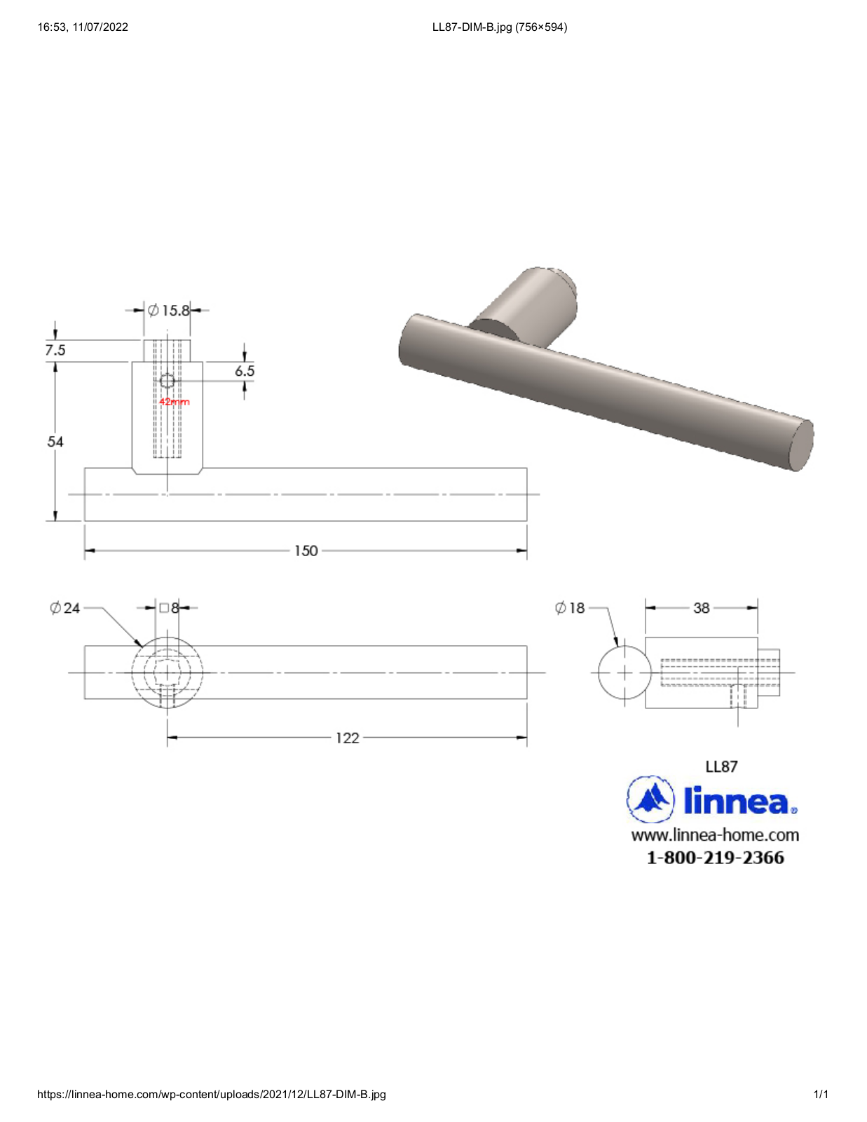 Linnea LNNE1489 Dimensions - ManualMachine.com