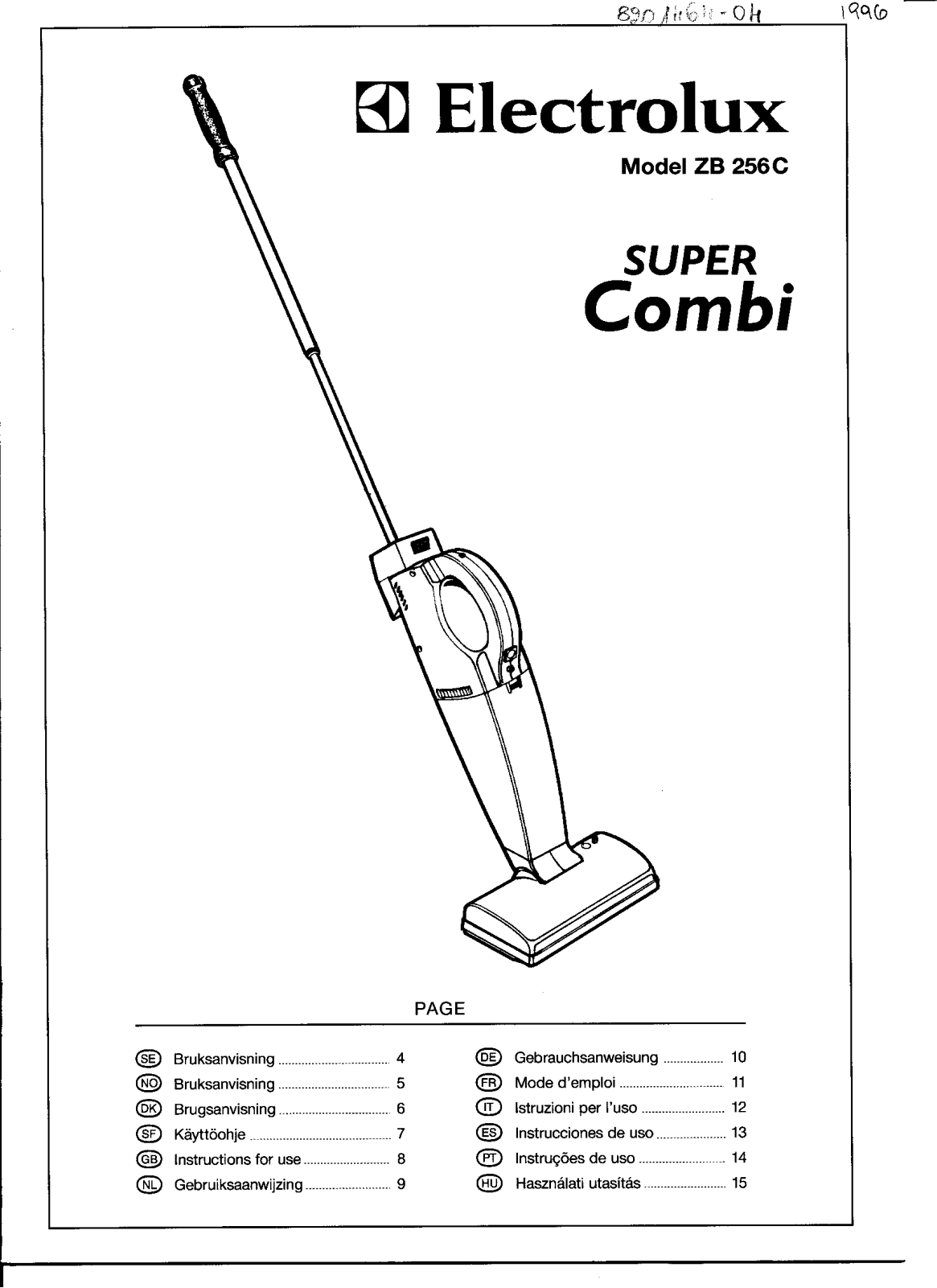 Elecrolux ZB256C, ZB256C User Manual