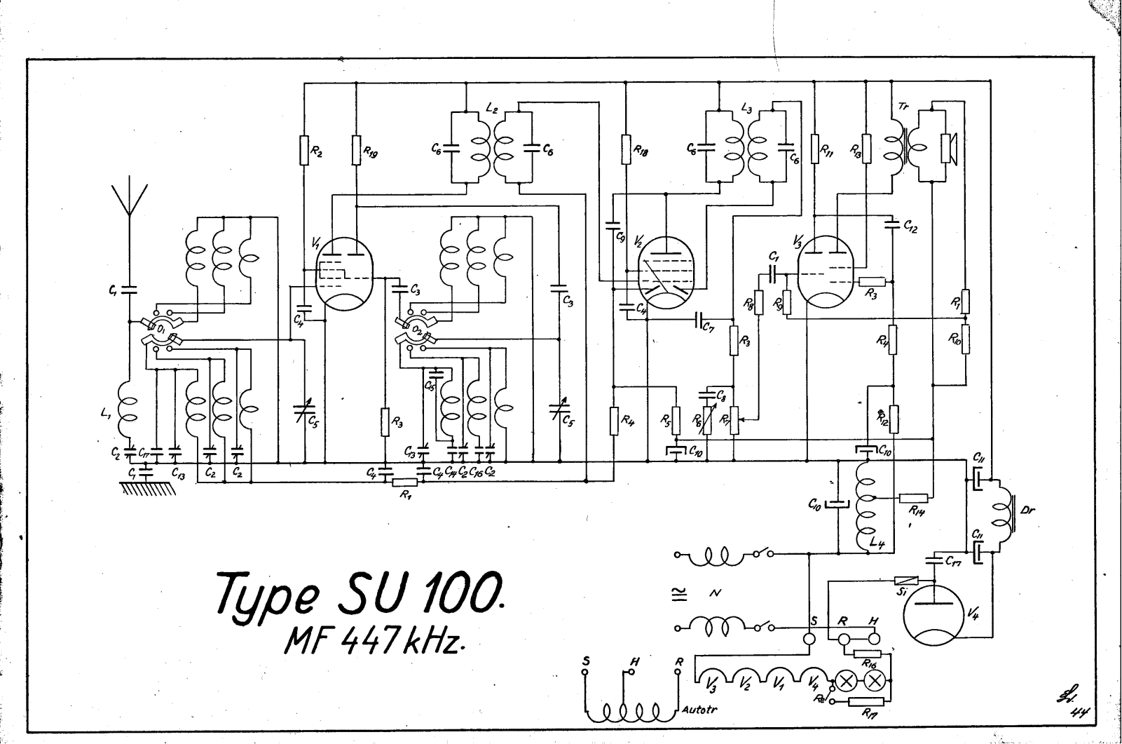 Arako Standard Super SU100 Schematic