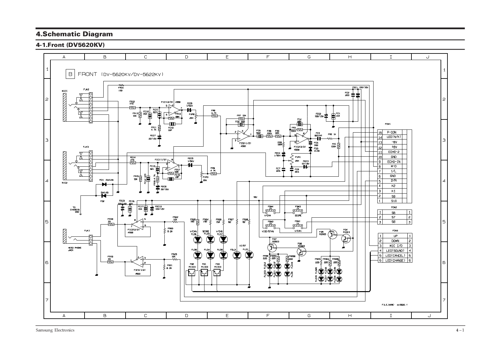 Samsung DV5620 Schematics Diagram