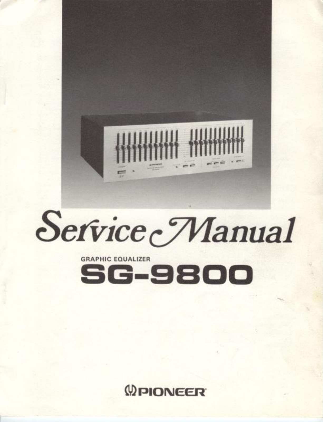 Pioneer SG-9800 Service manual