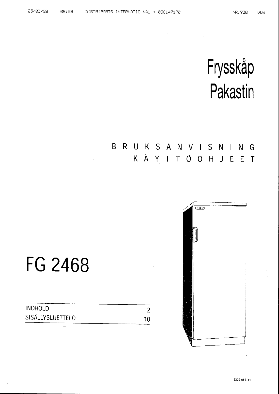 Elektro helios FG2468 User Manual