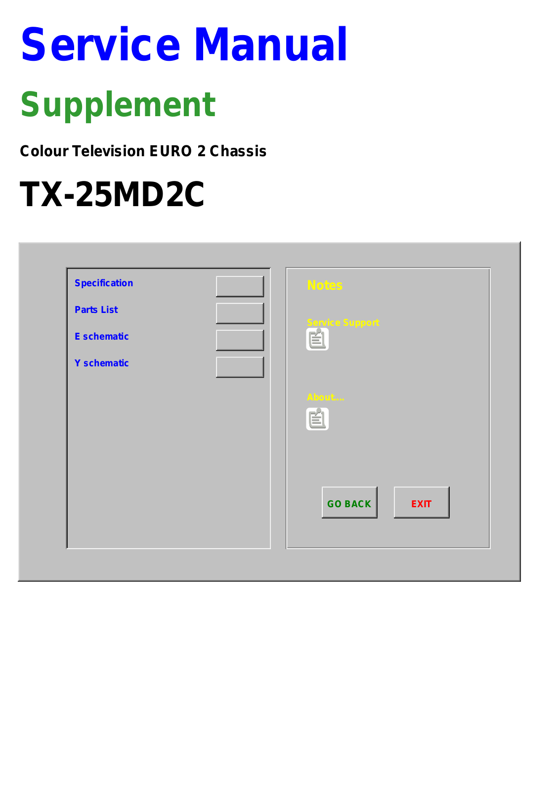 Panasonic TX-25MD2C Service Manual