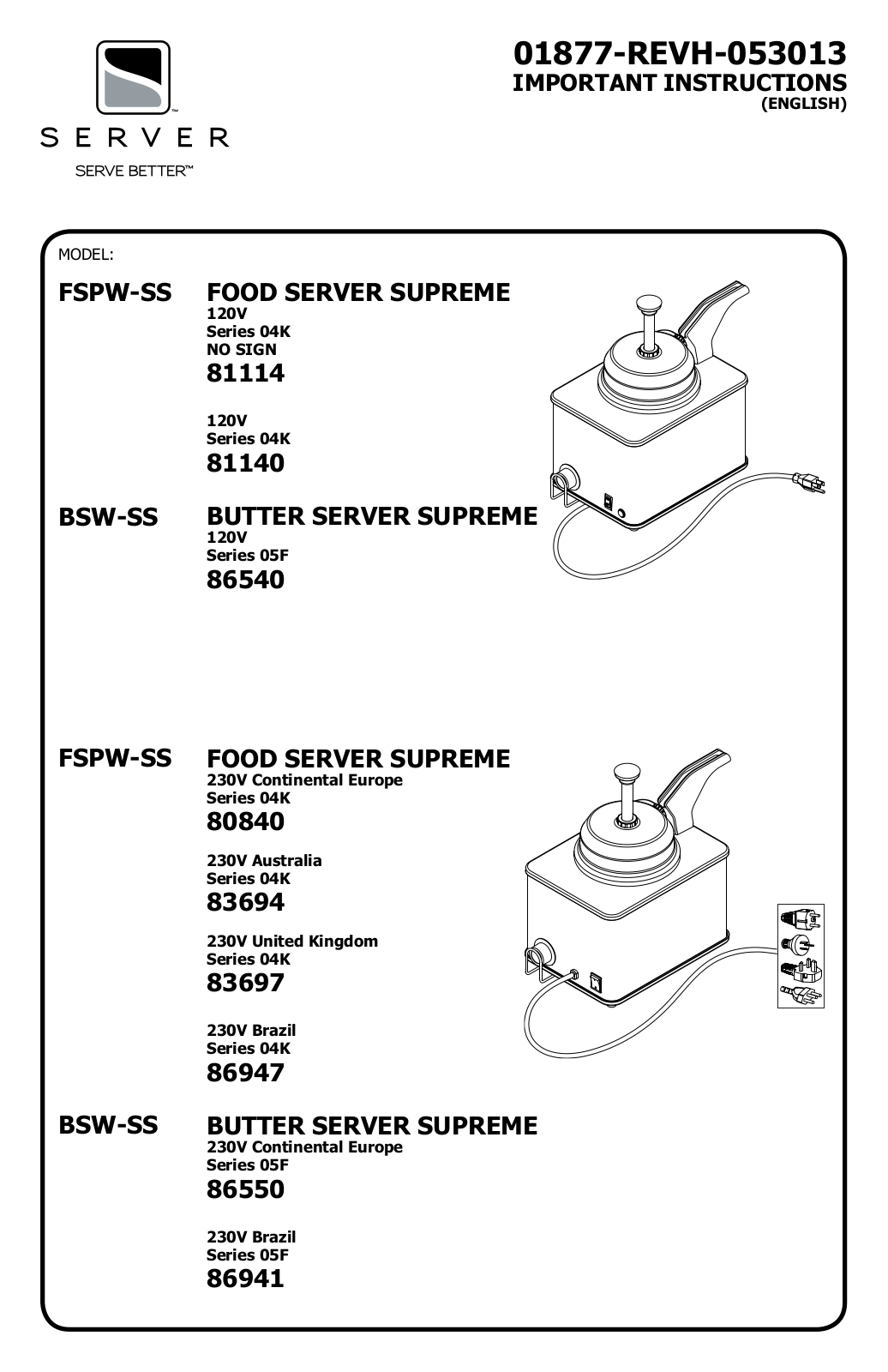 Server Products BSW-SS Installation  Manual