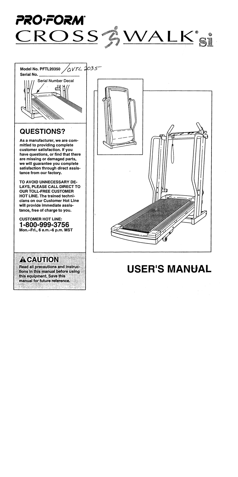 ProForm PFTL20350 User Manual