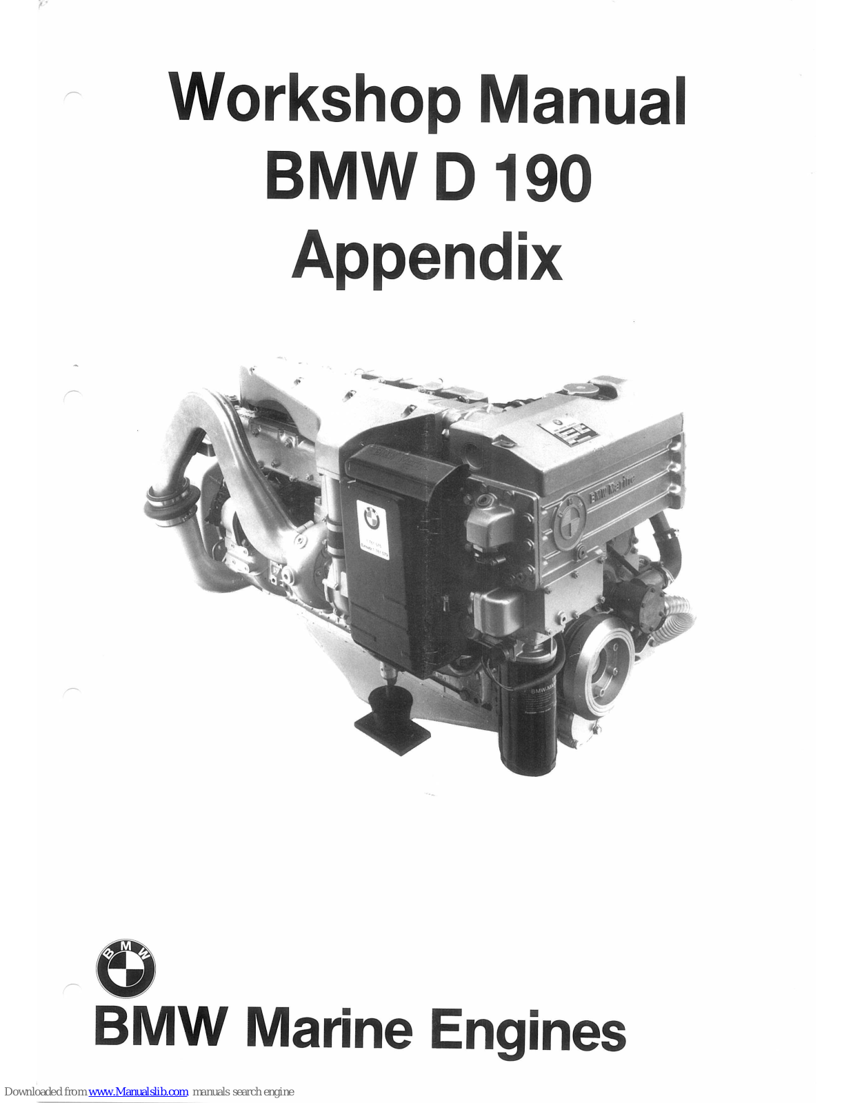 BMW D 190 Workshop Manual