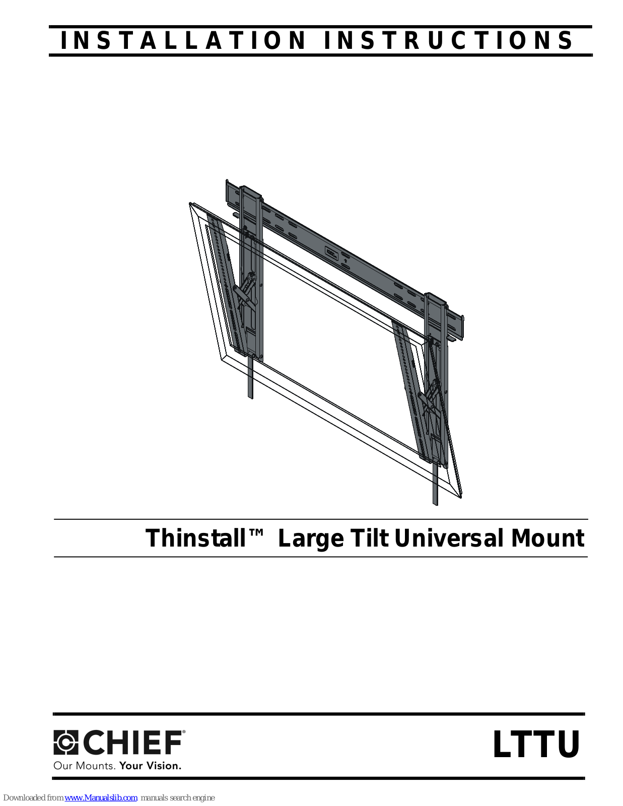 CHIEF Thinstall LTTU Installation Instructions Manual