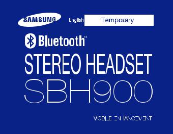 Samsung SBH900 User Manual