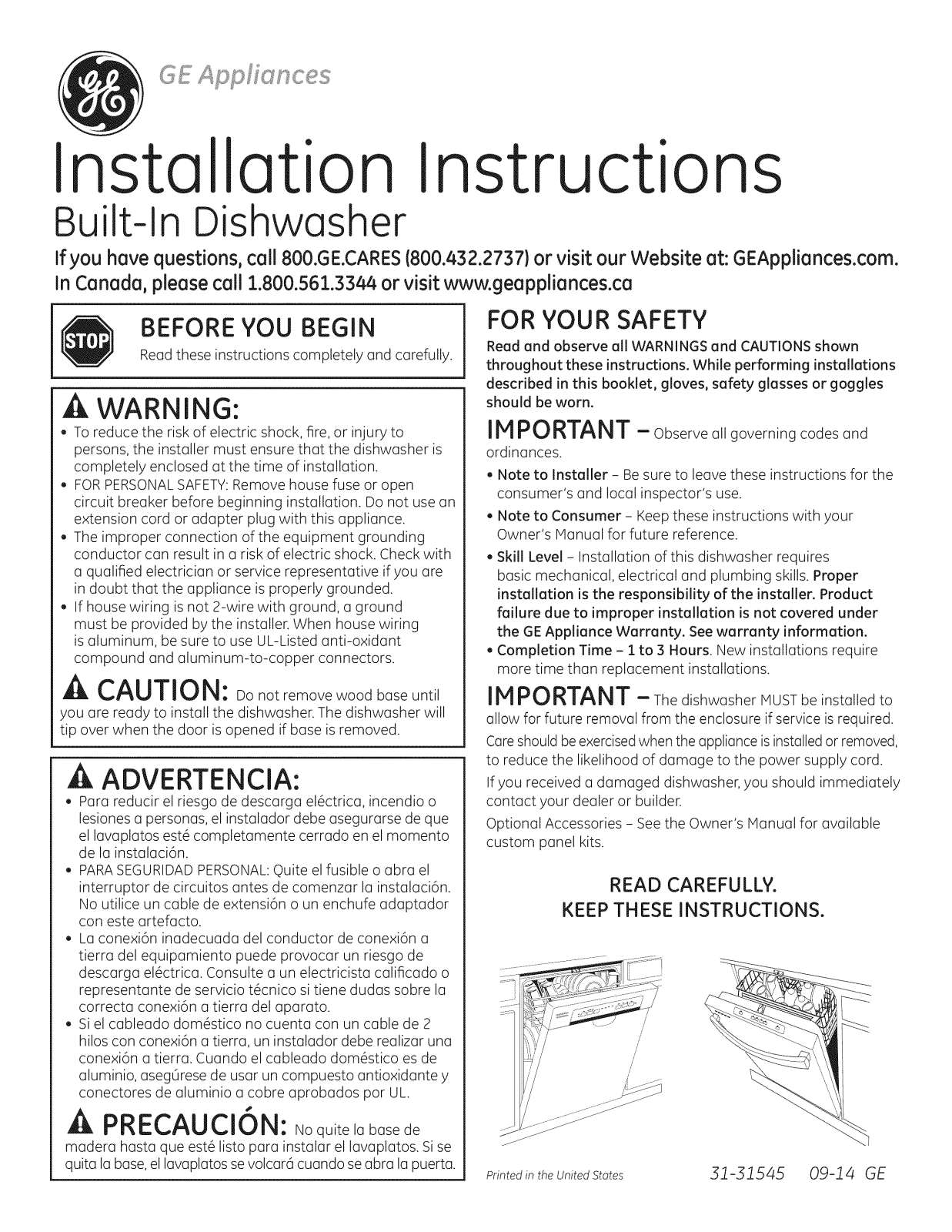 GE ADT521PGF6BS, ADT521PGF6WS, GDF510PGJ0BB, GDF510PGJ0WW, GDF510PMJ0SA Installation Guide - ManualMachine.com