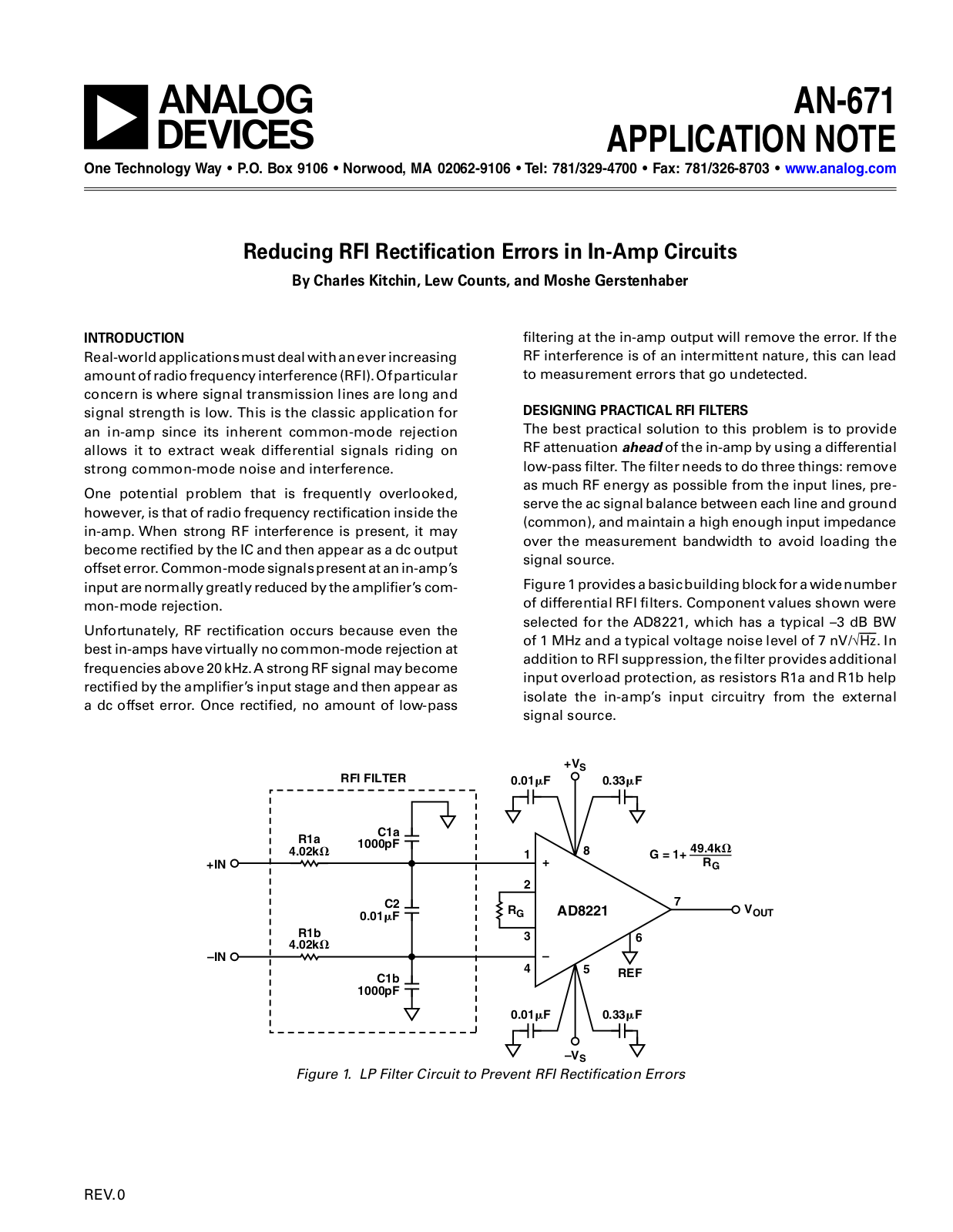 Analog Devices AN671 Application Notes