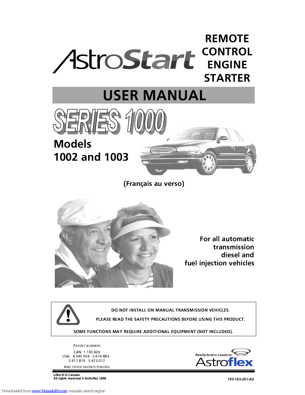 AstroStart 1002, 1003 User Manual