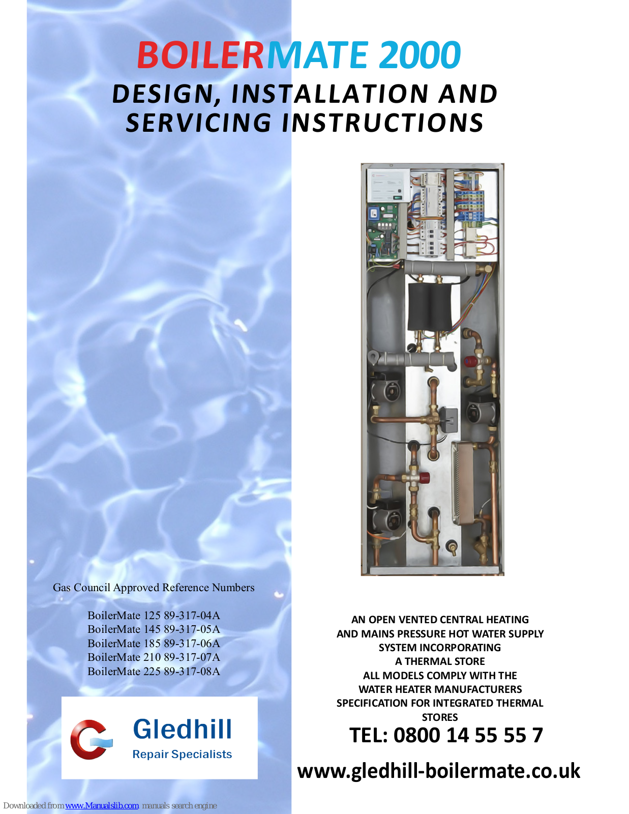 gledhill BM125, BM145, BM 185, BM 210, BM 225 Installation And Servicing Instructions