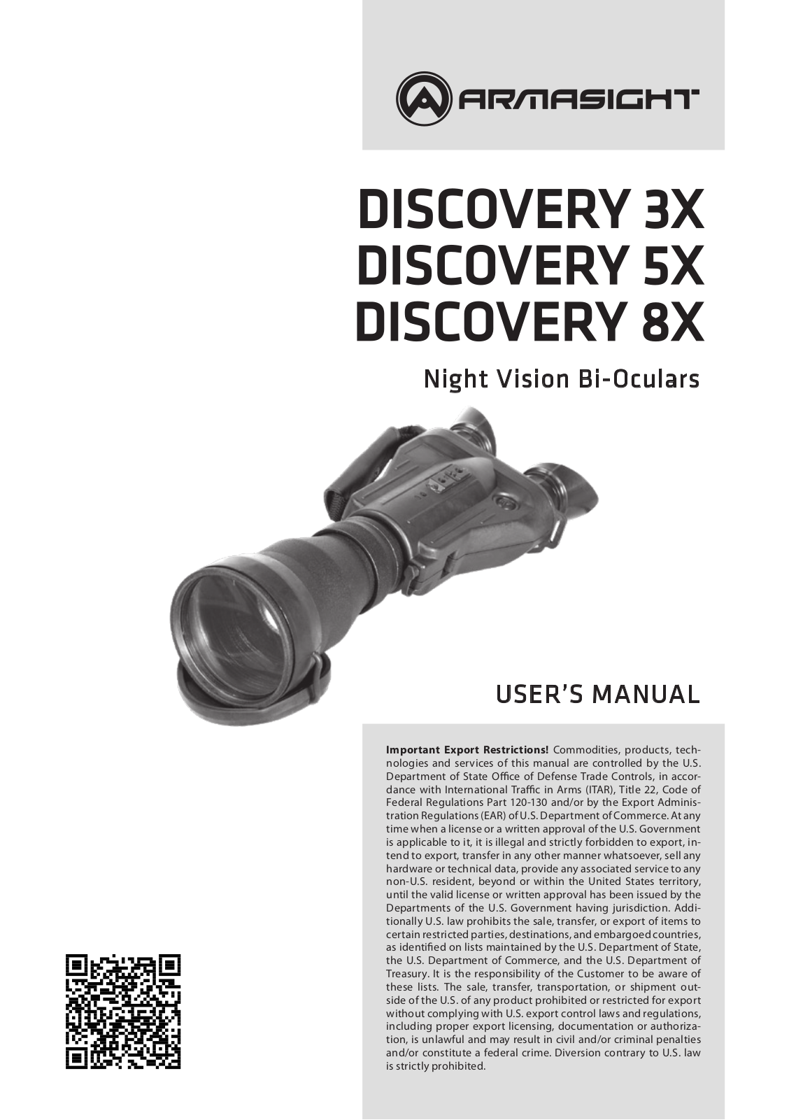 Armasight NSBDISCOV823DH1 User Manual