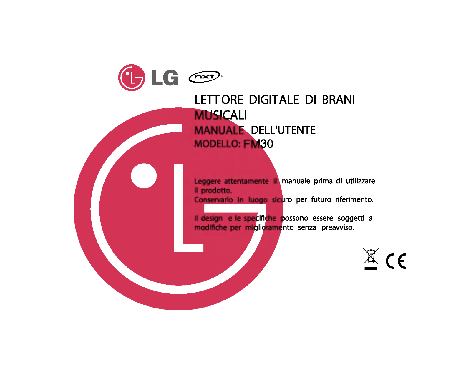 LG MF-FM30S1K User Manual