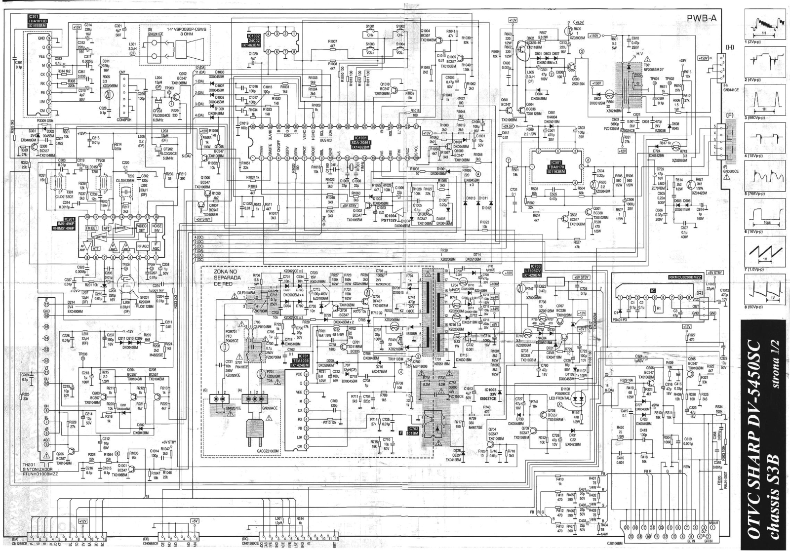 Sharp DV-5450SC Schematic