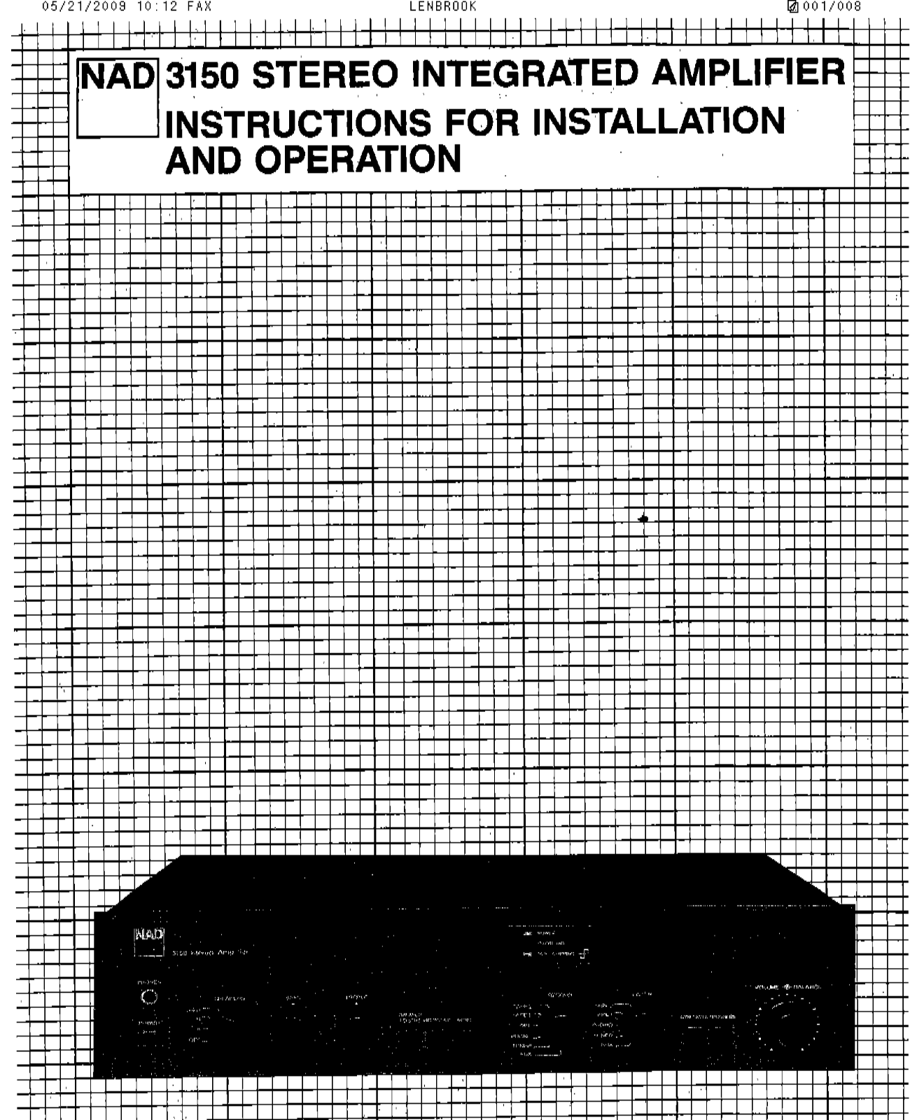 Nad 3150 Owners Manual