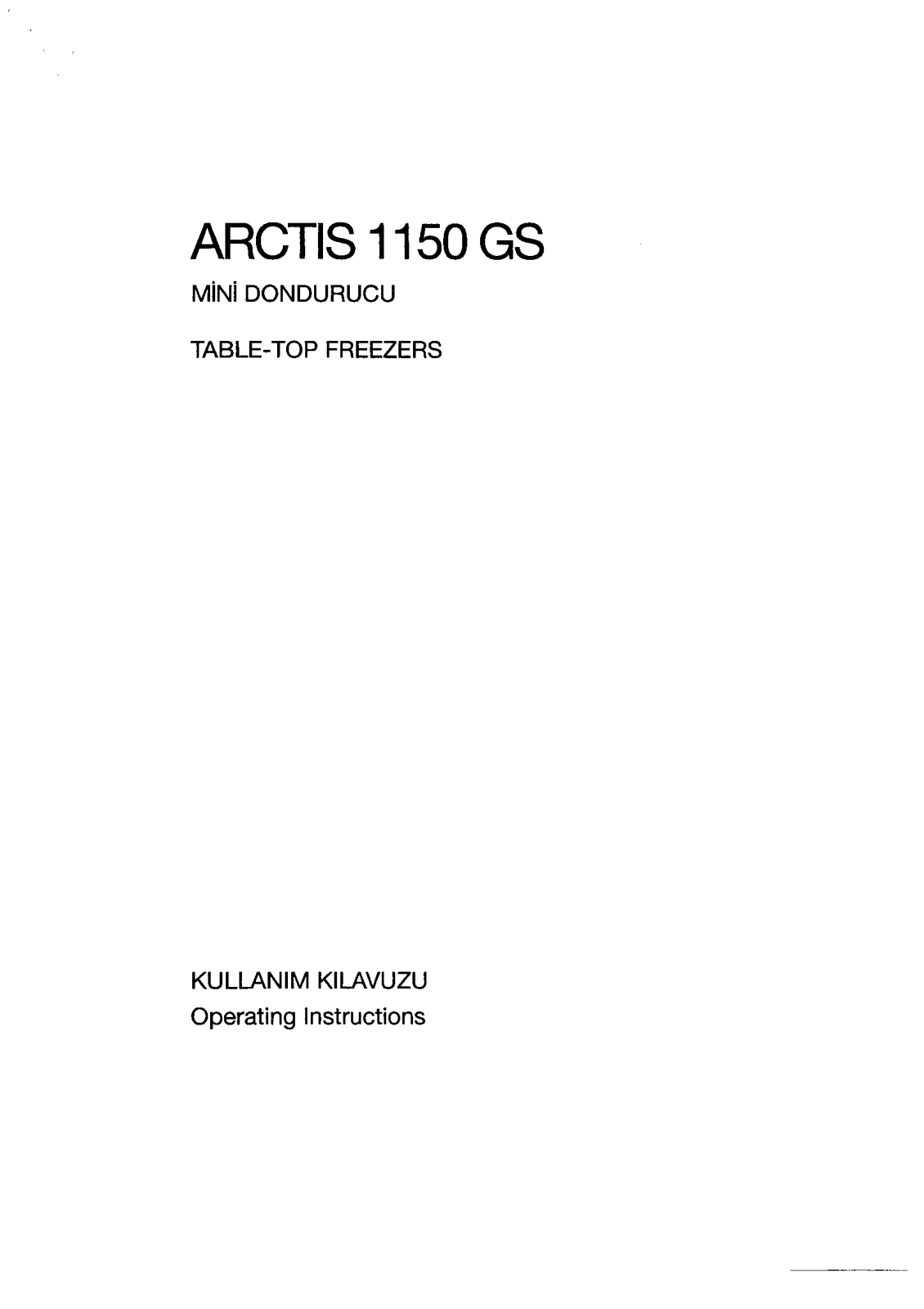 AEG ARCTIS 1150GS Manual