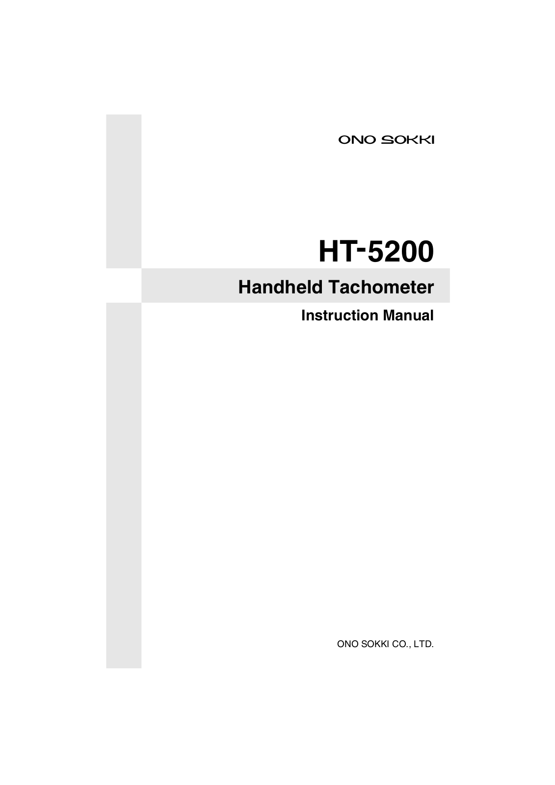 ONOSOKKI HT-5200 Instruction Manual