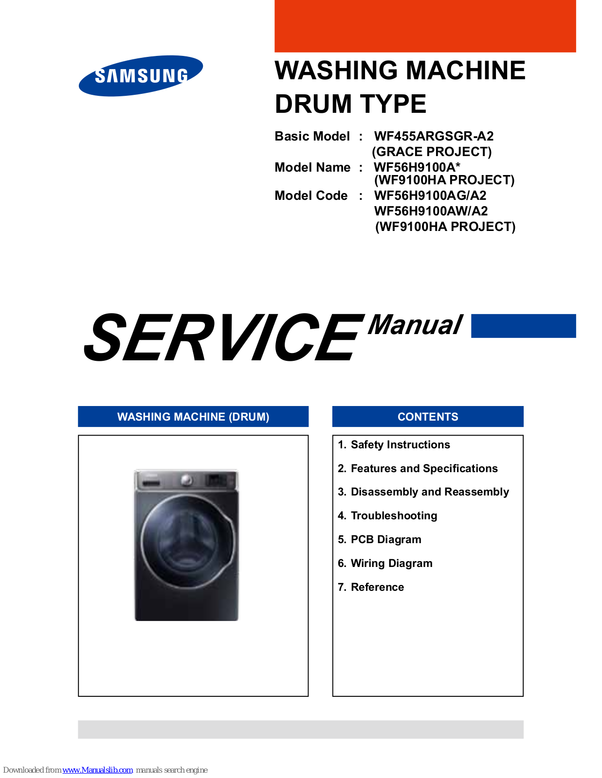 Samsung WF56H9100A Service Manual