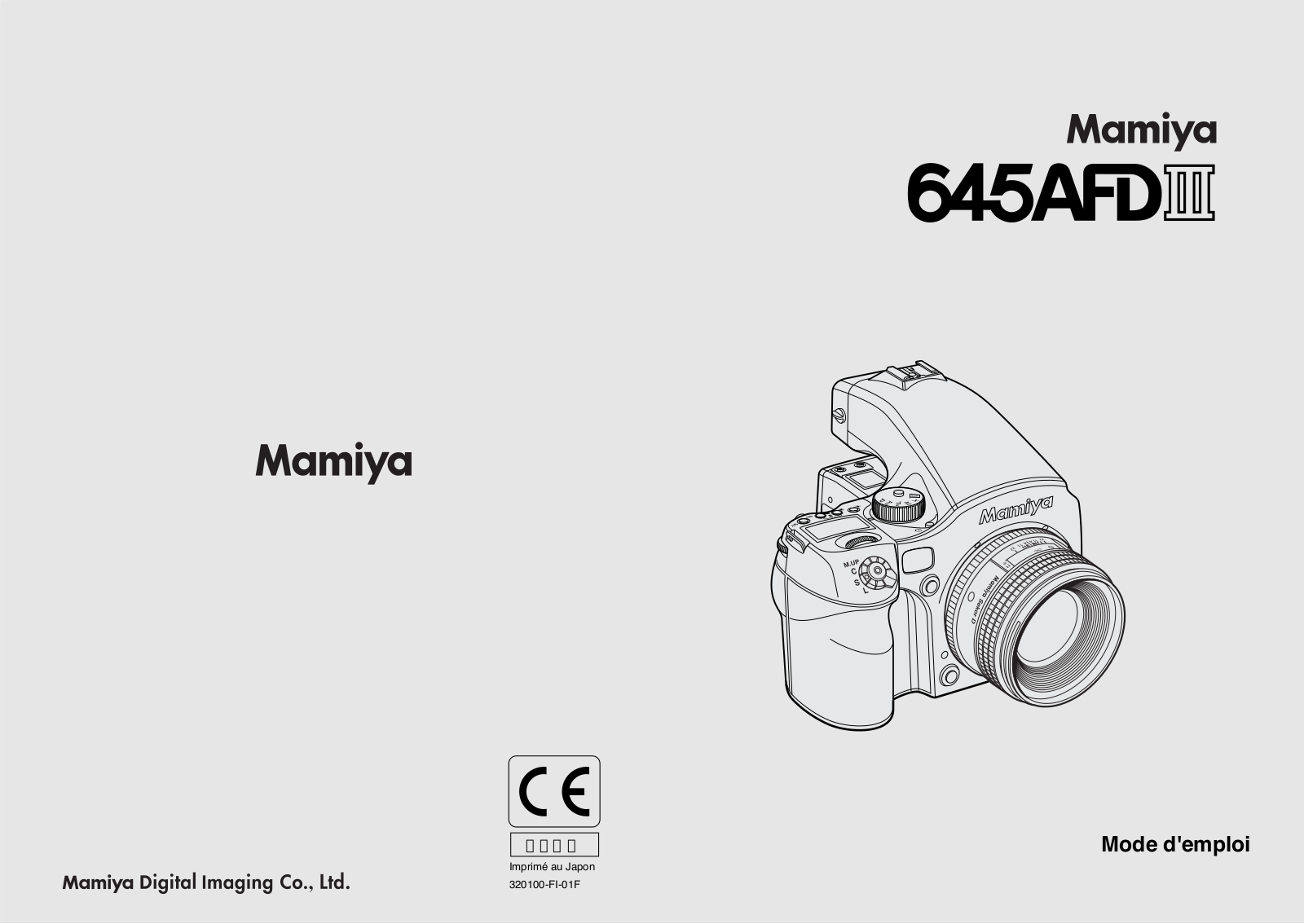 MAMIYA 645 AFD III Instruction Manual