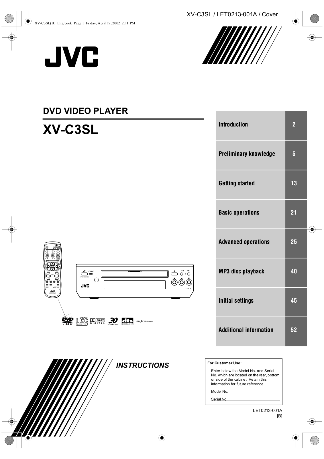 JVC LET0213-001A User Manual