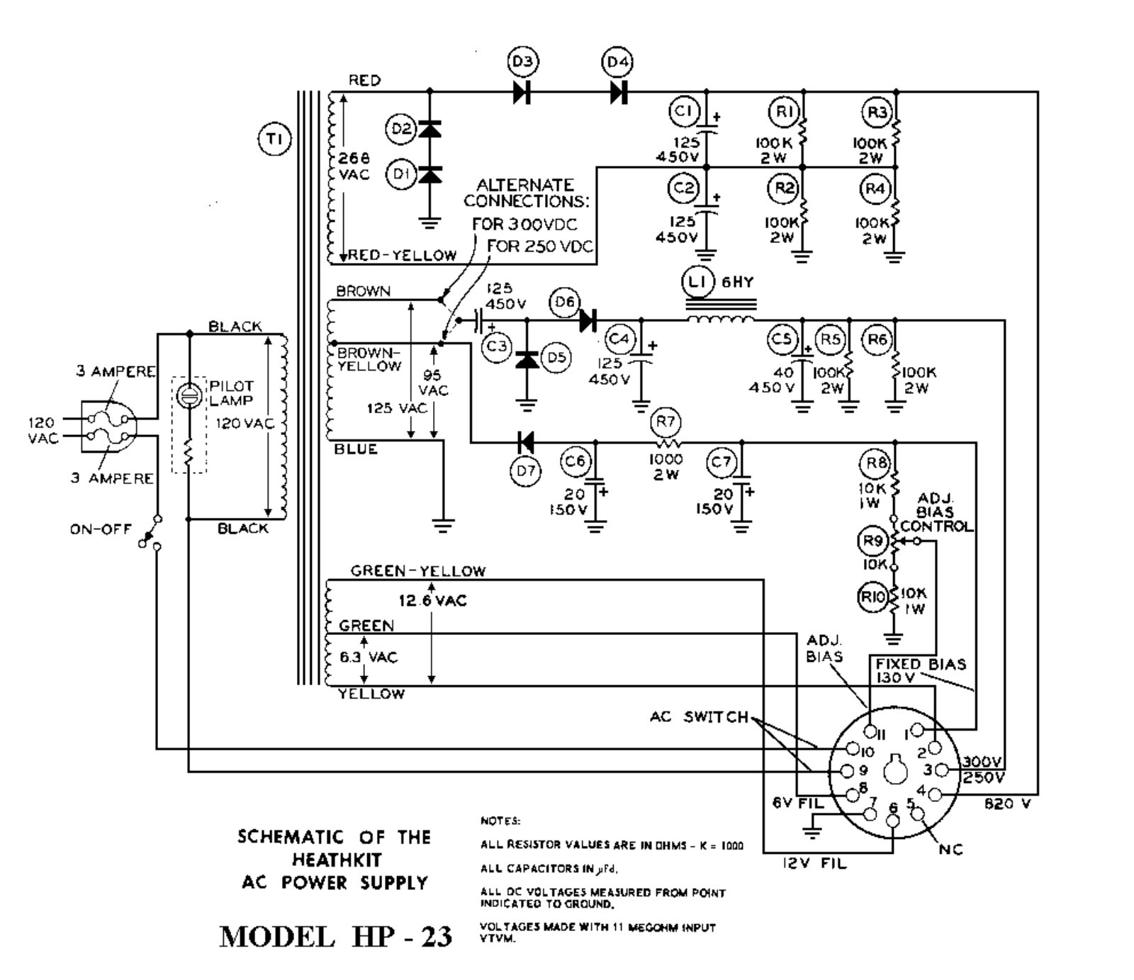 Heath Company HP-23 Schematic