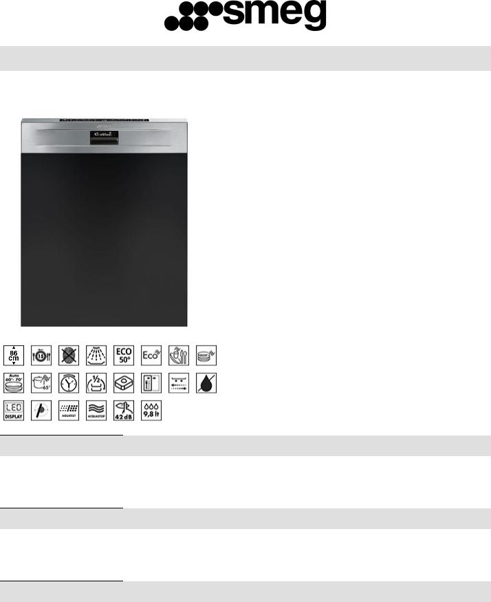 Smeg DWAI6D15XT Technical sheet