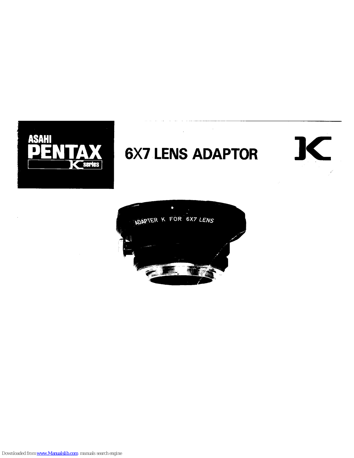 Pentax K 6x7 Operating Manual