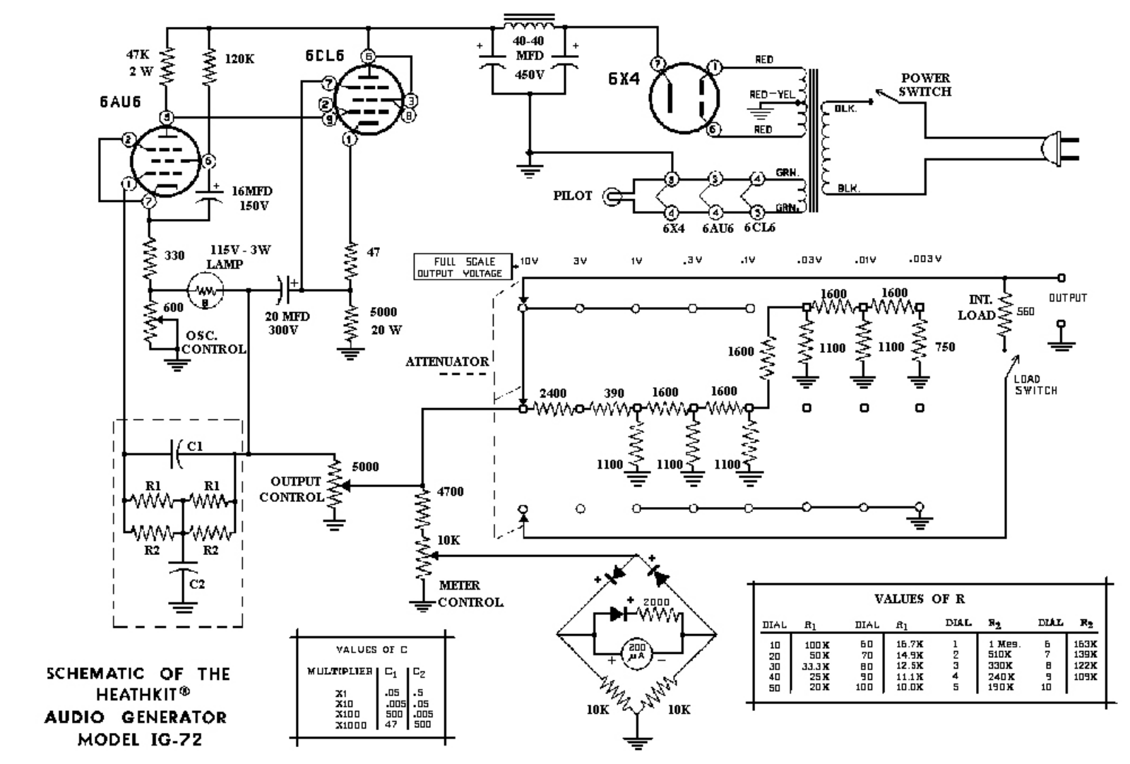 Heath Company IG-72 Schematic