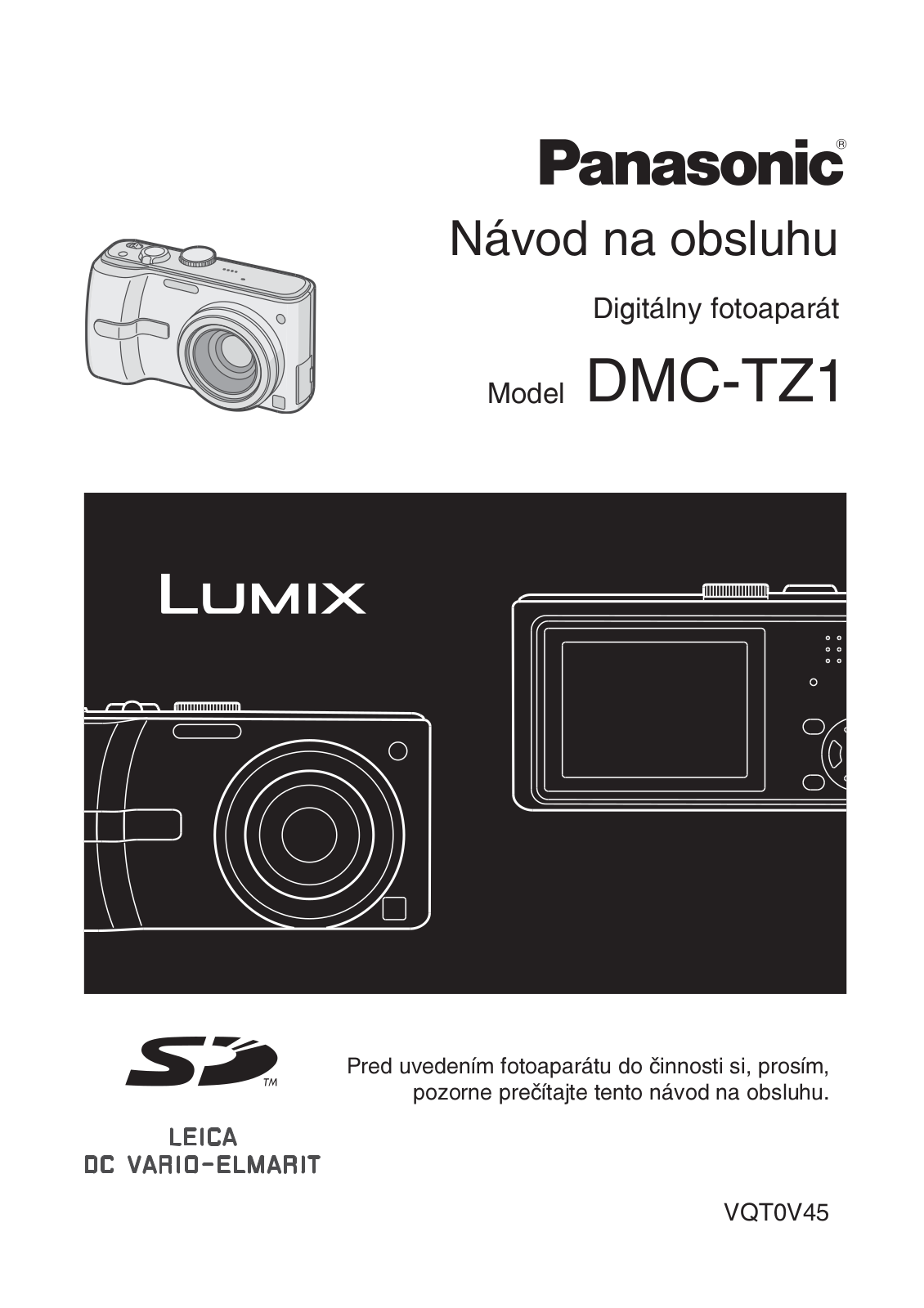 Panasonic DMCTZ1 User Manual