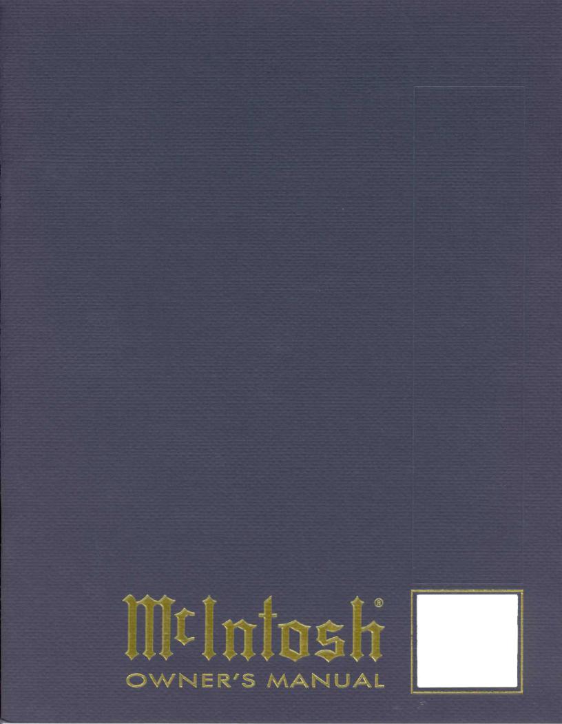 McIntosh MCD-7008 Owners manual