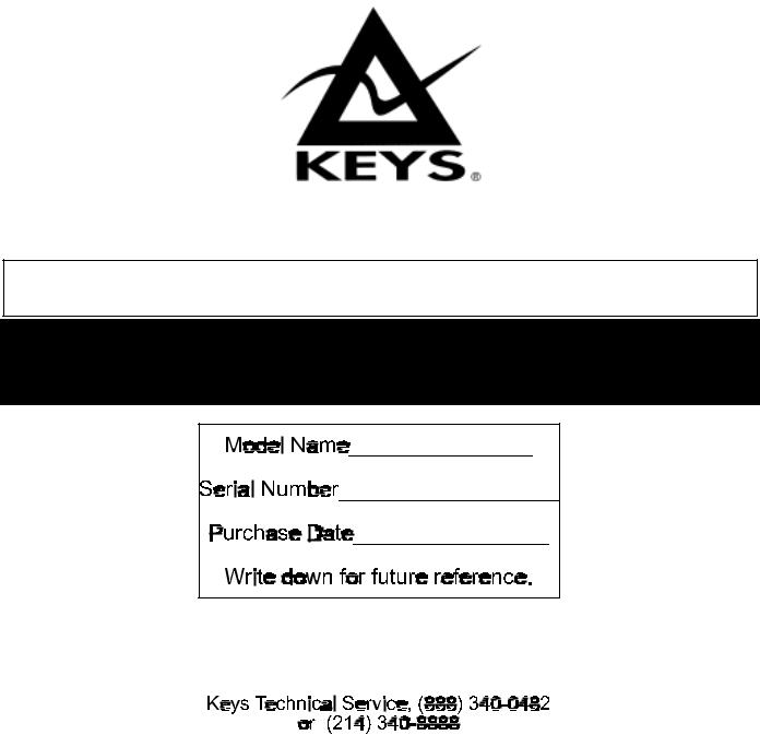 Keys Fitness PRO 450, PRO 550 User Manual