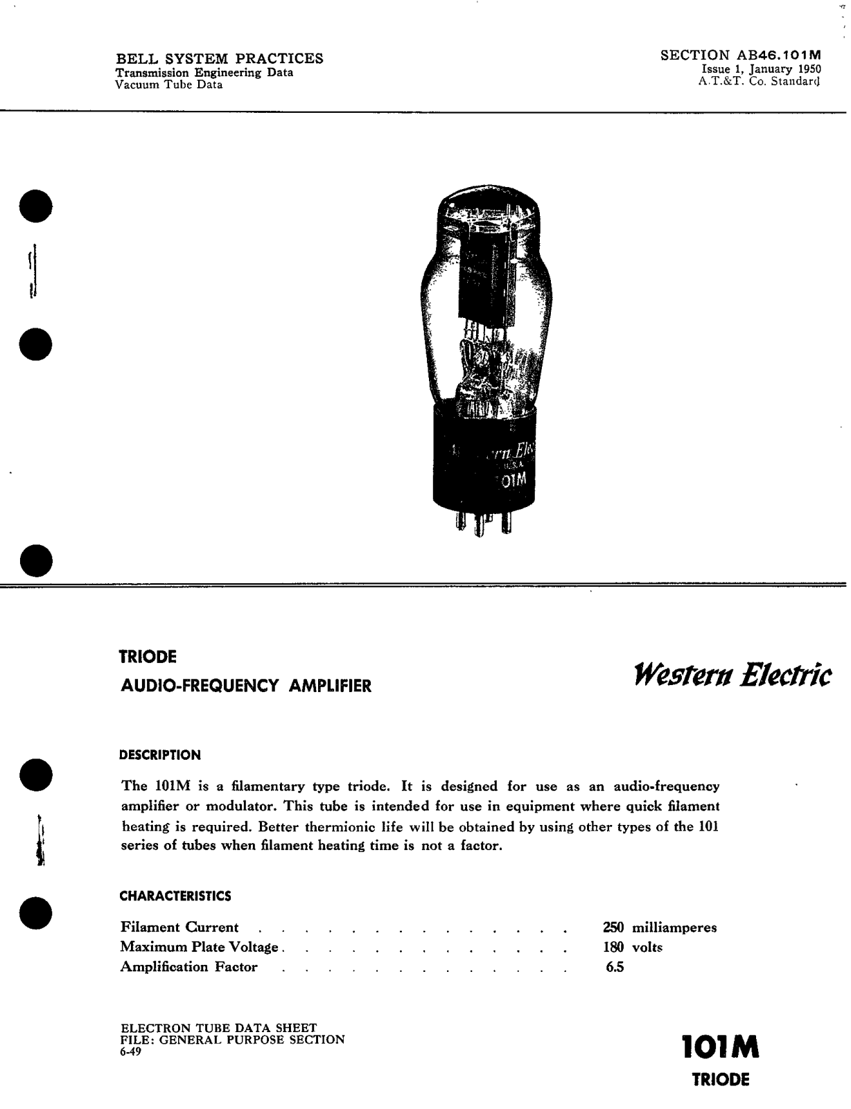 Western Electric 101-M Brochure