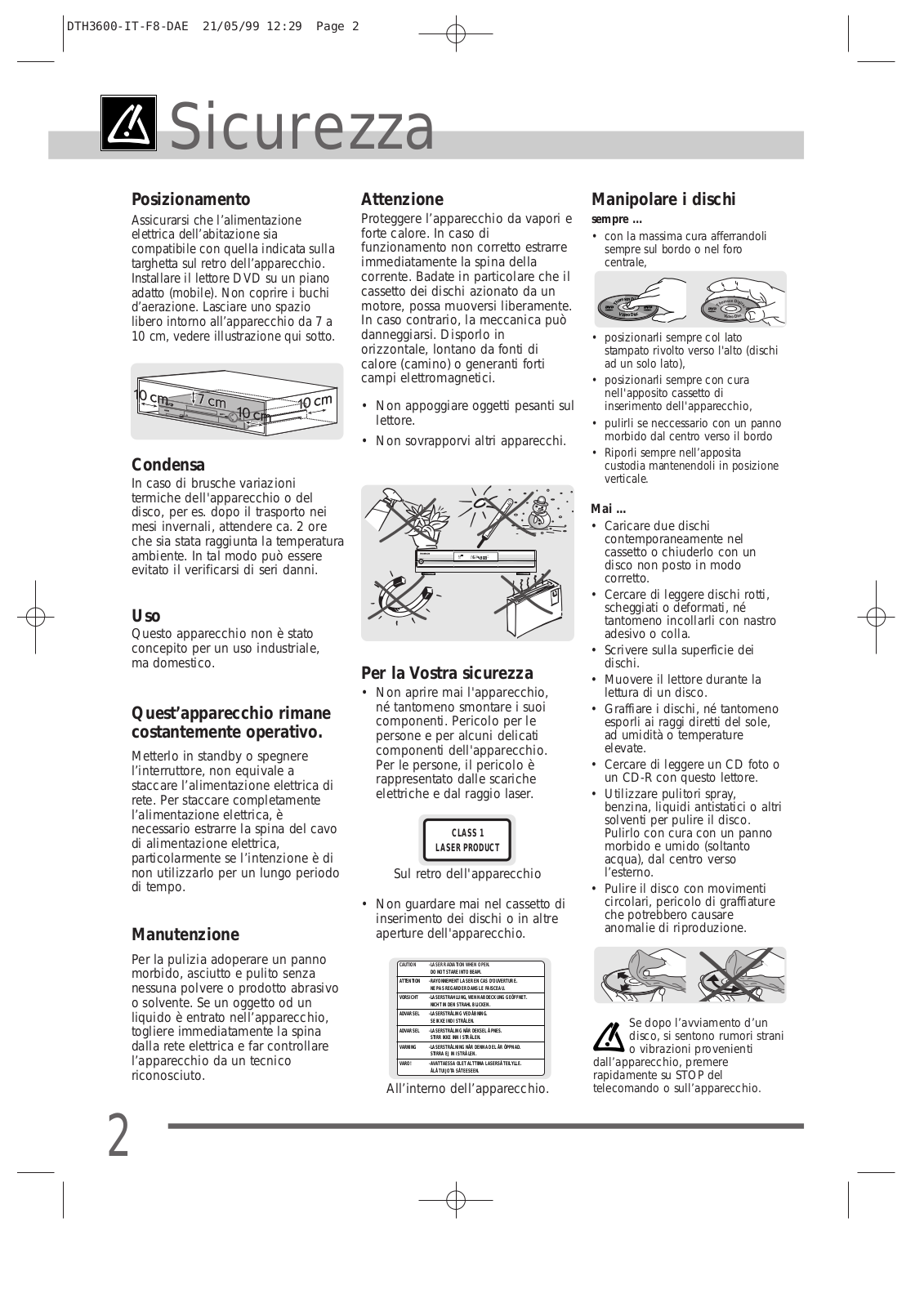 Thomson DTH3600 User Manual